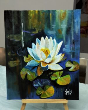 "Grace in Bloom" – Lotus Painting