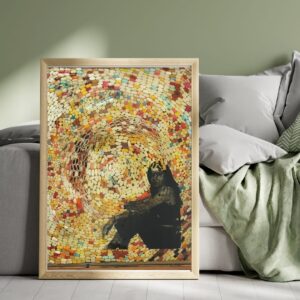 " CYCLE OF HEALING " resin preserved serigraphy print.